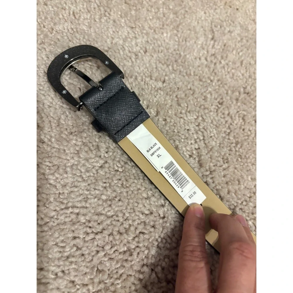 New Black XL Women's Belt With‎ Silver Buckle 44